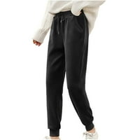 Ženske jesensko-zimske plišane zadebljane reverzibilne hlače od zlatnog baršuna Plus size casual termalne hlače