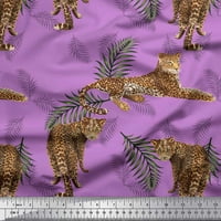 Pamučna tkanina od batista od listova i leopardskih životinja širine dvorišta
