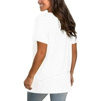 Ženske majice s kratkim rukavima i dekolteom u obliku donjeg dijela, ljetne seksi križne majice, ležerna labava