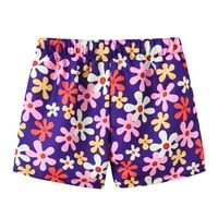 Kratke hlače za djevojčice s cvjetnim printom iz crtića Sportska dječja odjeća za plažu za djevojčice