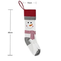 Božićna čarapa od širokog otvora, pleteni fini šavovi, festivalski rekviziti otporni na kidanje, perivi, viseći