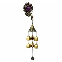 Vintage zvono za vjetar lijepo umirujući ukrasni bakreni suncokret viseći zvono za vjetar vrtni dekor