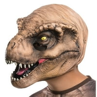 Smeđa plastična maska za kostim dinosaura Rubi za Noć vještica, za bebu