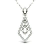 Ogrlica s dvostrukim Zmajem od srebra s dijamantom od 1 10 karata