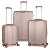 Hikolayae Geometric Collection Hardside Spinner prtljage u ružičastom zlatu, - TSA Lock
