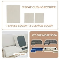 Baršunasta navlaka za jastuk na kauču, rastezljiva presvlaka za jastuk na kauču u obliku presjeka, navlaka za