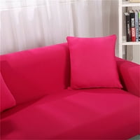 Neklizajuća navlaka za kauč u boji, jednobojna prugasta Navlaka, rastezljiva navlaka za kauč za dnevnu sobu, ružičasto
