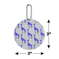Šareni plavi žirafe uzorak okrugla prtljaga Id kartice kofer kofer