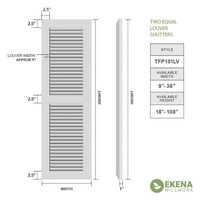 Ekena Millwork 18 W 57 H TRUE FIT PVC dva jednaka kapka za rešetke, prated