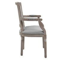 Stolica za blagovanje u boji presvučena tkaninom u svijetlosivoj boji