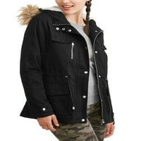 Juniors 'Zip Up Fau krzna kapuljača Anorak jakna