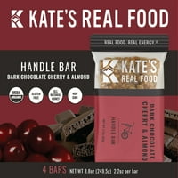 Kate's Real Food Organic Energy Bars, trešnja tamne čokolade, CT
