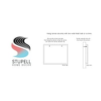 Stupell Industries Suvremeni biljci ostavlja izbliza botanički dizajn slikanja galerija zamotana platna za tisak