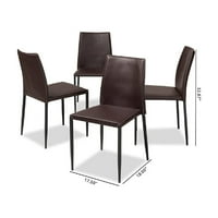 Blagovaonski stolac i ultramoderna smeđa s presvlakama od FAA kože