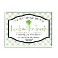 Irski znak sreća Svetog Patrika u zelenom Čeku, 30, dizajnirao je američki