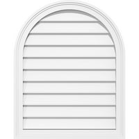 18 W 20 H okrugla gornja površina nosač PVC Gable Vent: Nefunkcionalan, W 2 W 1-1 2 P Brickmould Okvir