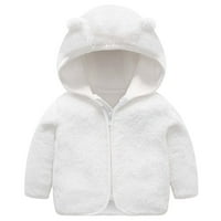 Slatka jakna s medvjeđim ušima za bebe i malu djecu jednobojna jakna s kapuljačom dječji džemper