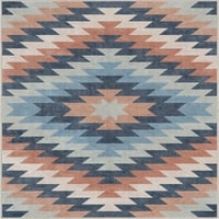 Dobro tkano Vintage platno u jugozapadnoj plavoj boji 5'3 7'3 prostirka za prostor za sjedenje