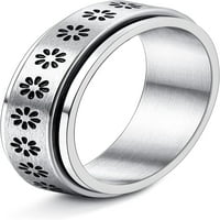 Prsten za predenje od nehrđajućeg čelika od nehrđajućeg čelika za žene i muškarce fidget prstenovi mjesec zvijezda