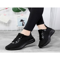Harsuny crne cipele koje ne proklizavaju modno modno casual bez klizanja čipke up hodajući otporni treneri tenisice
