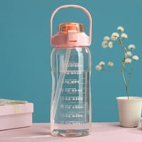Boca za vodu od 1 oz s motivacijskim vremenskim markerom i slamkom-nepropusna boca za vodu za višekratnu upotrebu