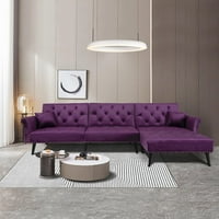 Kauč u obliku 115 u obliku inča-sekcijski kauč na razvlačenje futon za mali prostor, baršunasti kauč na razvlačenje