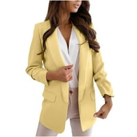 Ženski poslovni casual jednobojni sako s dugim rukavima s šalom na vratu jakna kaput moderna elegantna Vanjska