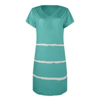 Rasprodaja ljetnih haljina za žene s izrezom u obliku slova u, modna Mini haljina s kratkim rukavima, Zelena,