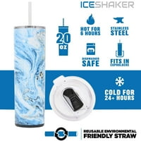 Shaker za led, staklo od tankog čelika, Grafiti