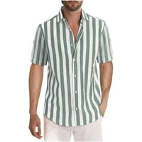 Ljetne majice za muškarce rasprodaja muška košulja na pruge Havaji uklopljena košulja kratkih rukava košulja za