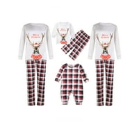 Obiteljski Božićni pidžama Set, Pidžama za roditelje i djecu s losom, Pidžama za tatu, mamu, djecu, odjeća za