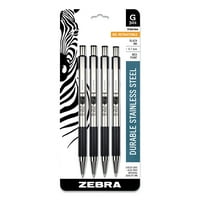 Zebra G-uvlačena gel olovka, srednja, nehrđajući čelik plava cijev