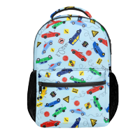 Slatki ruksak za prijenosno računalo s temom automobila, ležerna dječja školska torba, savršen poklon za tinejdžerske