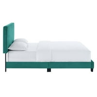 Krevet za krevet s punom platformom u tirkiznoj boji