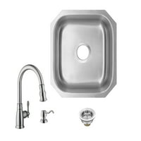 Umivaonici od nehrđajućeg čelika od nehrđajućeg čelika od 18 inča i 16 inča s jednom zdjelom, Barski sudoper s