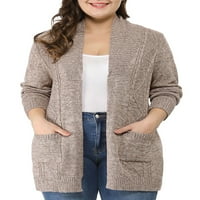 Jedinstveni prijedlozi preveliki Ženski džemper s dugim rukavima s otvorenim prednjim dijelom