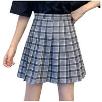 Mini suknje za žene Ženska teniska suknja jednobojna plisirana modna suknja A kroja protiv izgaranja kratka suknja