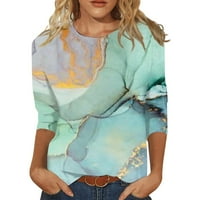 Gotyou ženske vrhove casual tunike s kratkim rukavima grafički print modni majica bluze lagane ljetne vrhove