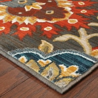 Cvjetni tepih za prijelaznu zonu u boji, smeđi
