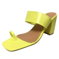 Cipele za žene modne proljeće i ljetne sandale sa sandalama visoke pete debele pete set prst Čvrsta boja stil