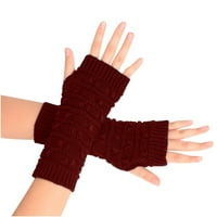 Ušteda Termičke rukavice za žene pletene rukavice pletena ruku bez prsta držite tople zimske rukavice mekane tople
