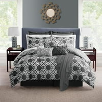 Luksuzna kuća, 16-komadića Milford Comforter Set, Grey