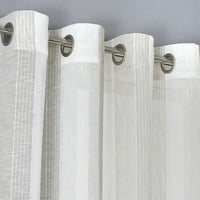 Komplet zavjesa s okomitim prugama prozirne zavjese s baldahinom platnene teksturirane zavjese obojene pređom