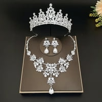 Naušnice od Tiare ogrlica večernji rođendanski nakit viseće naušnice i prstenje Setovi za djeveruše od srebra