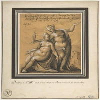 Ispis plakata alegorija umjetnosti Petera Schmidta von lichtenberga