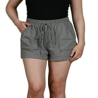 Ženske ljetne kratke hlače s elastičnim strukom, udobne Ležerne kratke hlače s džepovima