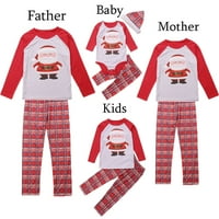 Božićna obiteljska pidžama, pidžama Set, Božićna pidžama s Djedom Mrazom, noćna odjeća