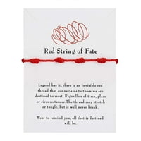 Jicolilisilili vezana Narukvica od crvenog užeta dužine papirnate razglednice za ljubavnike narukvica jednostavne