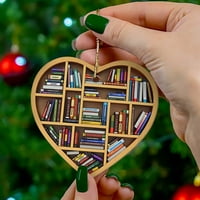 Ljubitelji knjiga privjesak za police za knjige u obliku srca s akrilnim ukrasom