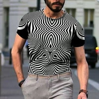 3D Optical Illusion Print majice za muškarce smiješni uzorak tunela Posada kratkih rukava grafike majice majice